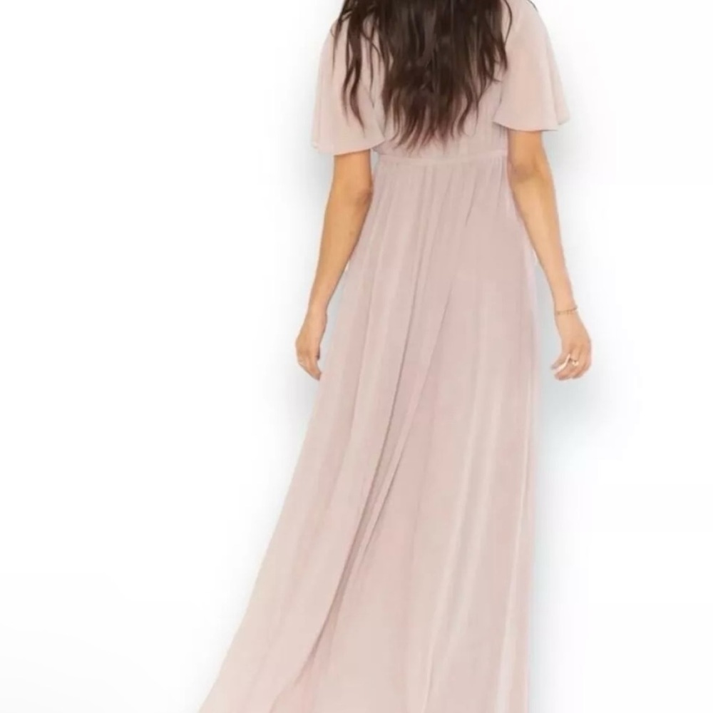 Show Me Your Mumu Emily Empire Maxi Dress Size S Soft Beige NEW - Picture 2 of 5